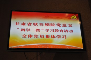 让“两学一做”成为党性锤炼的闪光旗帜——甘肃省歌舞剧院隆重召开全体党员“两学一做”学习大会